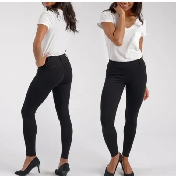 BETABRAND SKINNY STRAIGHT LEG BLACK PULL ON PANTS, SZ MEDIUM - Picture 3 of 14